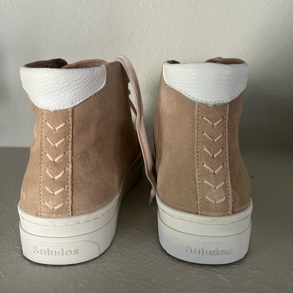 Soludos Ibiza High Top Sneaker in Sand - Picture 4 of 7
